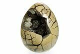 Septarian Dragon Egg Geode - Sparkly Black Crystals #364459-2